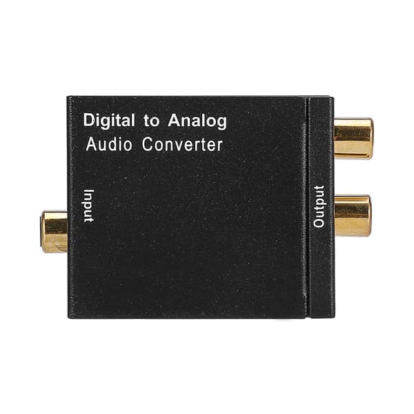 Digital optisk til analog lydkonverter koaksial RCA-adapterkonverter