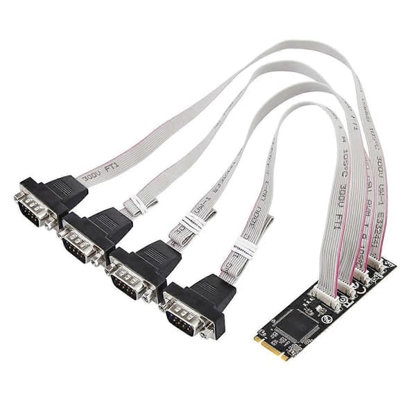 M.2 M+B Nøgle til 4x RS232 Seriel Adapterkort M.2 Udvidelseskort 4 Port Seriel RS232 M.2 Controller C