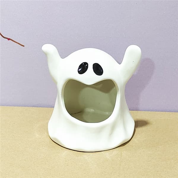 High Temperature Ceramic Hamster Nest, White Porcelain, Golden Bear