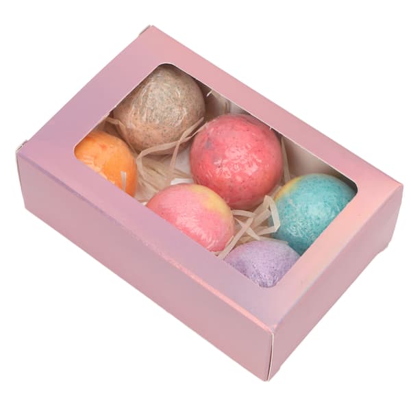 6 Pcs Foot Bath Ball Quick Dissolving Moisturizing Essential Oil Bubble Bath Salt Ball for Dry Skin