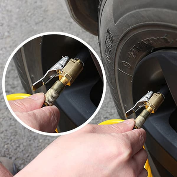 Dækventiladapter til bil - 12 stk. 8 mm messinginflationsspids med luftchuck til luftpumpe