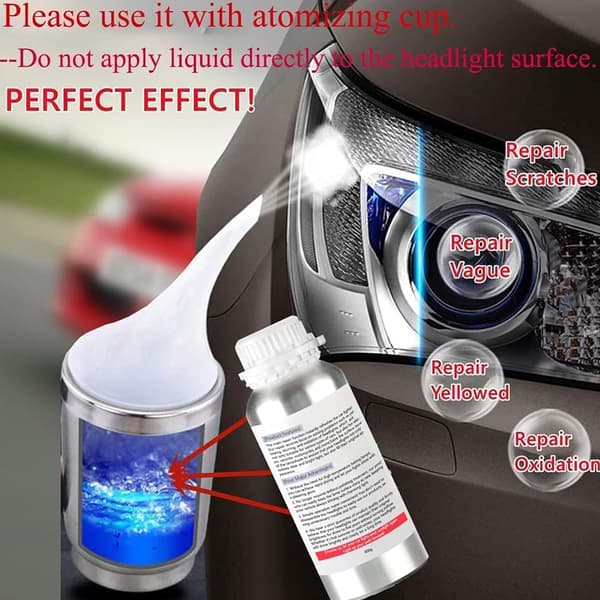 Vapors Headlight Repair Kit for Car Remove Headlight Yellowing Vehicle Accessories EU Plug EU plug