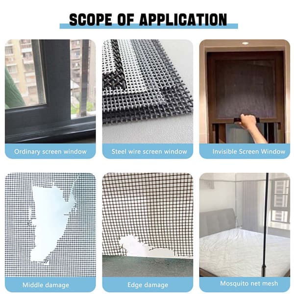 Window Screen Repair Tape Self-Adhesive Window Screen Sticker Can Be Cut Instantly Window Screen Patch Grey Grey