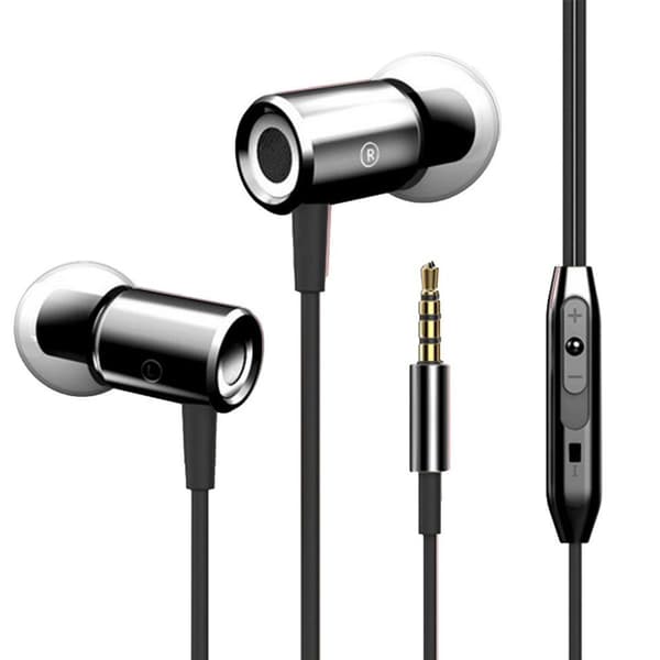 In-ear-hovedtelefoner, støjreducerende hovedtelefoner sorte