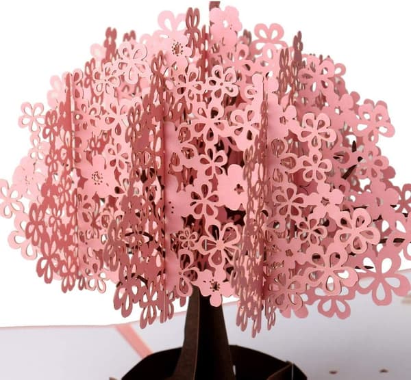 Pop Up 3D-kort, bursdagshilsen bryllupsinvitasjon 3D Sakura T
