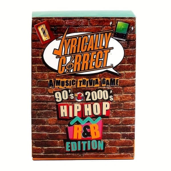 Lyrically Correct 90- og 2000-tallets Hip Hop og R&B Musikkquiz Spillekort Gaver