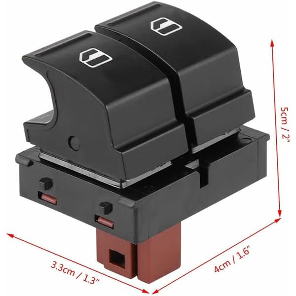 Power Window Switch Double Button Power Window Switch Double Window Button DC 12V Control Window Lift Button