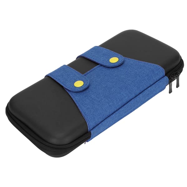Game Storage Bag Hard Shell Durable Double Zippers Portable EVA Game Storage Bag for Switch Black Blue for Switch