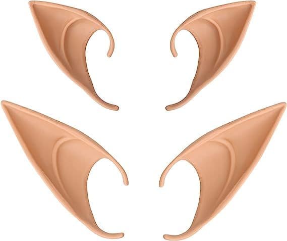2 par Pixie Fairy Elf Ears-Tilbehør til Halloween, Jul, Vampyrfest
