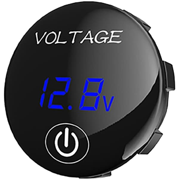 Bil Motorsykkel Digital Panel Voltmeter med Tennings-LED-skjerm Bryter Måler Tester for Auto Båt Tilbehør
