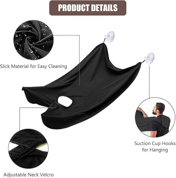 Men's Beard Apron, Shaving Bib, Beard Hair Catcher, Beard Apron