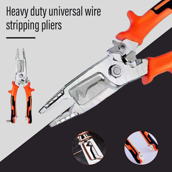 Heavy Duty Cable Cutter Adjustable Multi-function Wire Stripping Tool for Wire Repair Tongs tongs