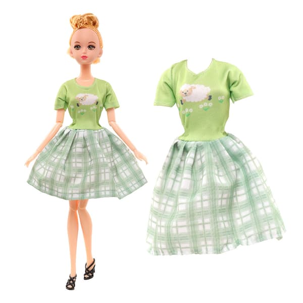 Barbie-modedragt, 10 dele, 10 dukketilbehør, til børn