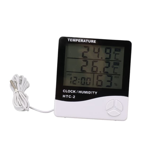 Digital termometer och hygrometer för inomhus- och utomhusbruk med hög precision och stor display 0.2 0.2 0.2