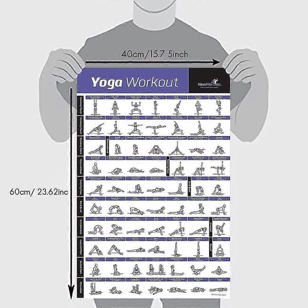 Yoga Pose Workout Posters For Full Body Workout Program Home Gym Fitness Exercise Posters