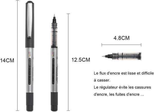 20 Fine Point Ballpoint Pens 0.5 mm Fine Point Rollerball Pen Liqu