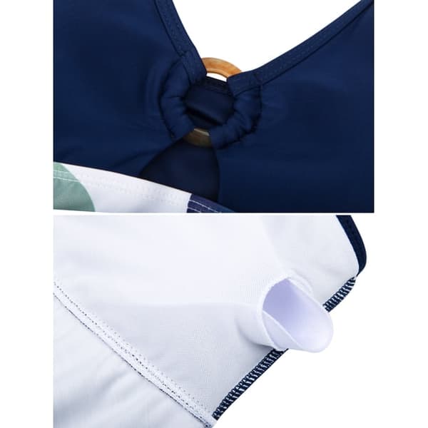 Tankini-badedragt til kvinder med mavekontrol, todelt, med nøglehulsdesign, badedragt til kvinder