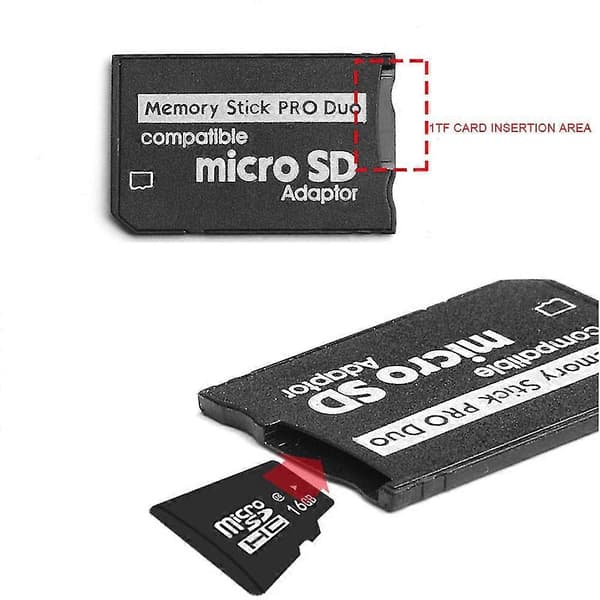 Adapter, -sd/-sdhc Tf-kort til Memory Stick Ms Pro Duo-kort til Psp-kortadapter