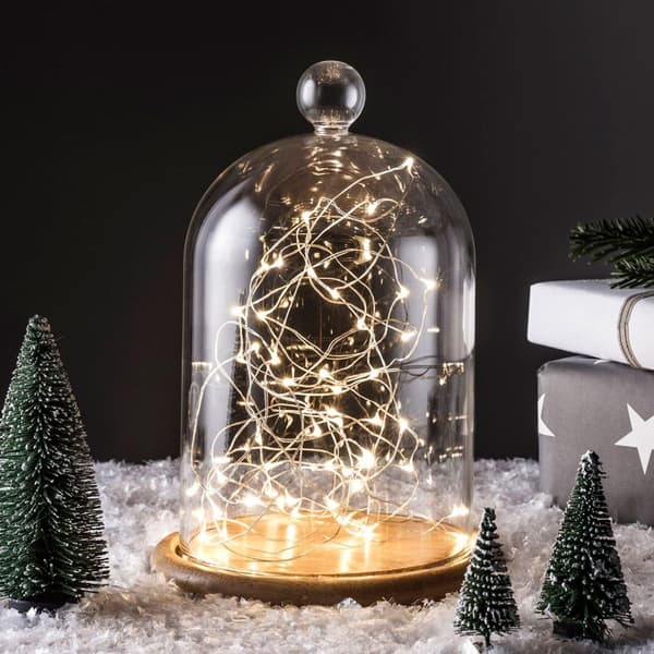 50 LED Micro String Lights Warm White Battery Operated KLB