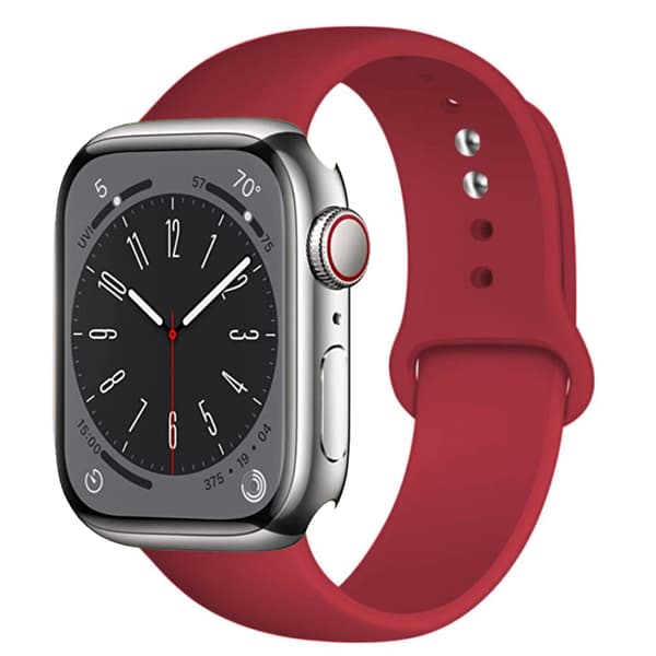 Silikonearmbånd Holdbart Apple Watch 38mm/40mm/41mm Grå m Grå m