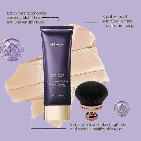 Suitable for Body Coverage Perfector & Brush, Long-lasting Tattoo Cover Makeup 3pcs 3pcs