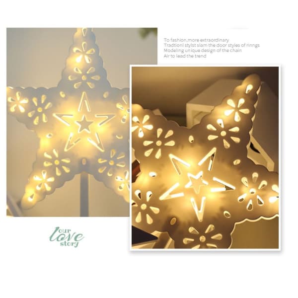 LED-stjernelampe 29 cm med pære KLB