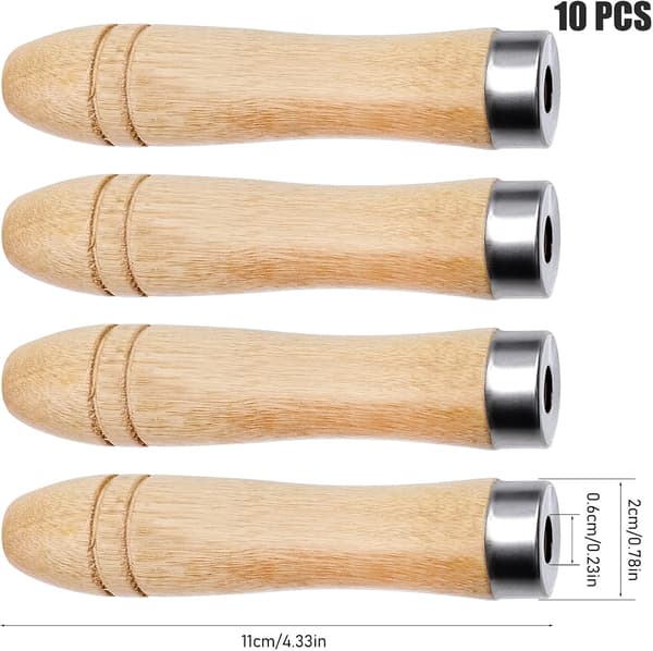 10 stk. trefilhåndtak med 6 mm indre hull for bedre kontroll og c