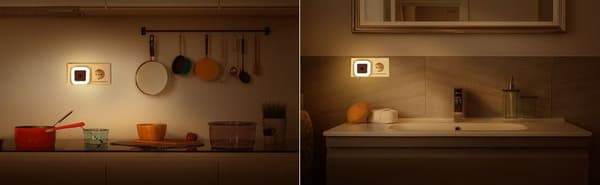 LED-natlampe med bevægelsessensor og lyssensor, lampe à