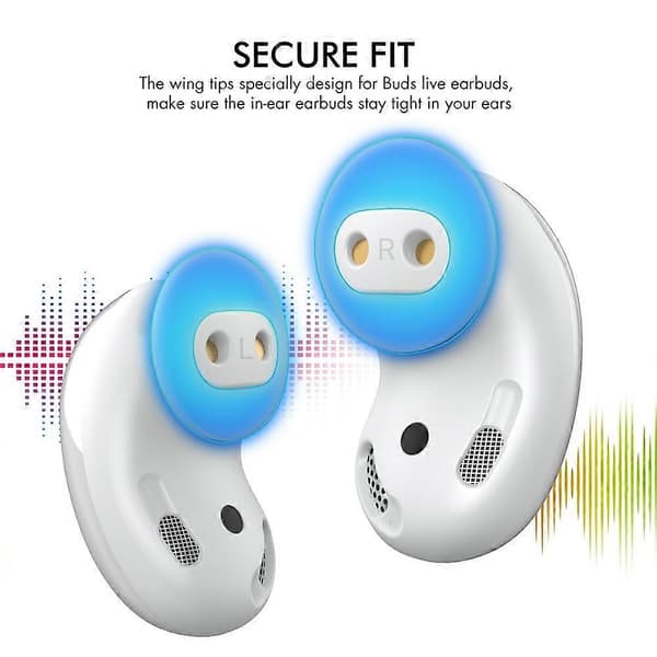Til Samsung Galaxy Buds Live Silikonehætte Erstatningsøreprop (i alt 6 par, 2 par hver i L / M / S)