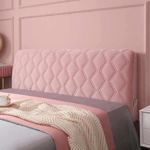 Sängynpäädyn Päällinen Sametti Sängynpäädyn Suojus (1,5m, pinkki)