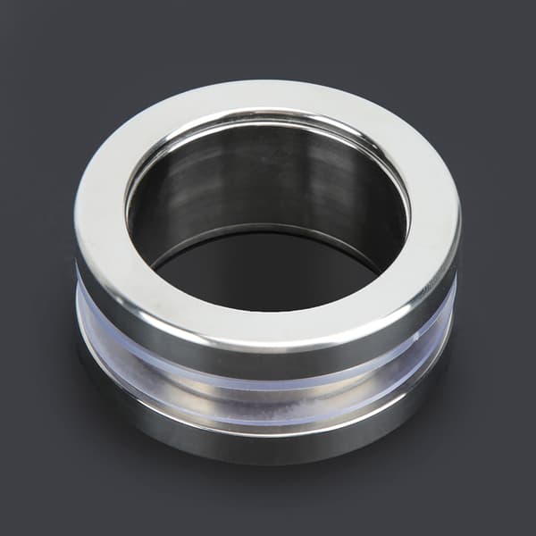 Round Stainless Steel Handle for Bathroom Glass, Embedded Hollow Pull Knob, Sliding Door Handle