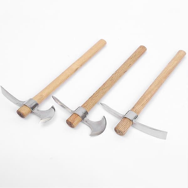 Krydshakke i rustfrit stål med ergonomisk træhåndtag, graveværktøj til havearbejde Sharp Pick Sharp Pick