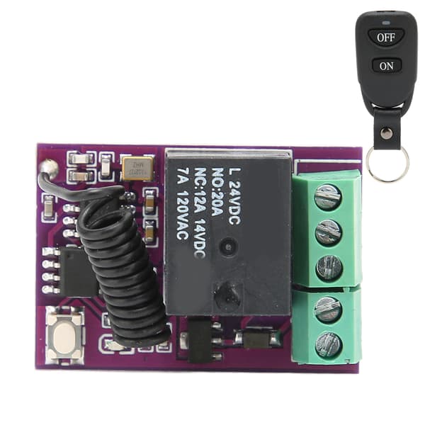 Wireless Relay Remote Control Relay RF Remote Control Light Switch for Lighting Lifts Electric Doors and Windows 24V