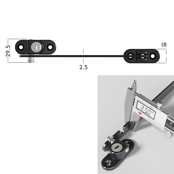 Window Ventilation Limiter Adjustable Alloy Window Holder for Safe Controlled Home Ventilation 2.5-18 cm