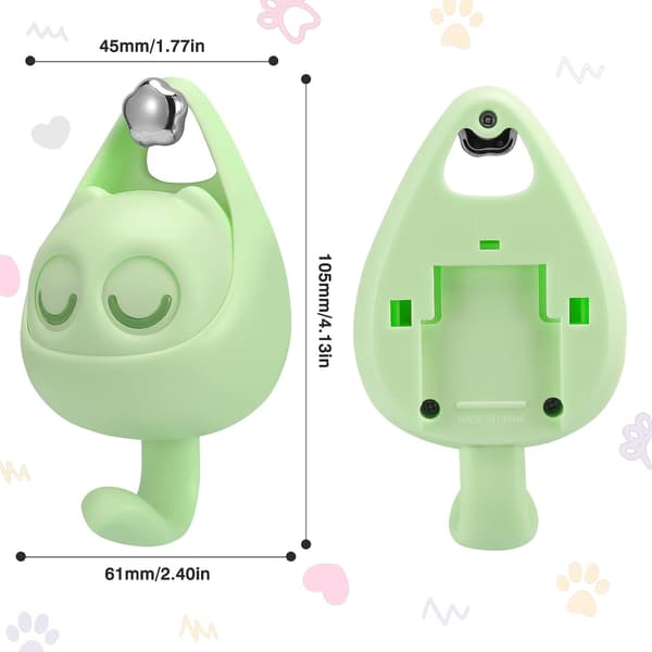 Creative Adhesive Hooks, 2 Pcs Blinking Cat Hooks for Hanging Towels DXGHC