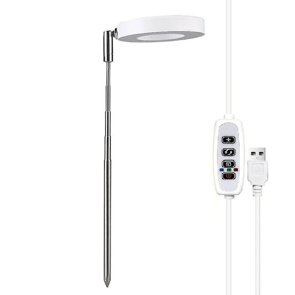 Hvid, 1 stk, Plantelys med LED