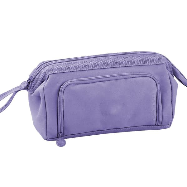 Large Capacity Versatile Pencil Case with Big Storage Space in Purple