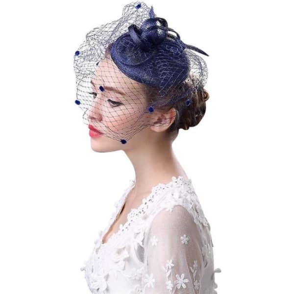 1 stk. Kvinder Dame Fascinator Hat Med Slør Bryllupshat Fest Hat-FX-