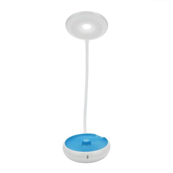 Sammenleggbar Fleksibel USB Bærbar Bordlampe Blå KLB