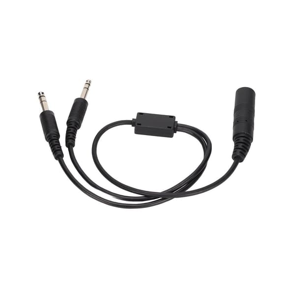 Flyheadset-adapter helikopter enkeltstik til GA dobbelt KLB