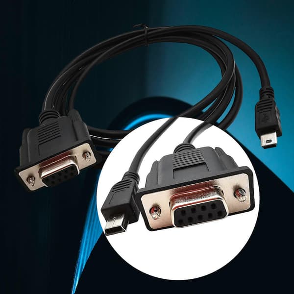 Mini USB Han Til RS232 DB9 9 Pin Hun Adapter Forlængerkabler 180CM Kabeladapter