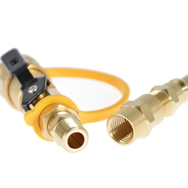 RV Propane Quick Connect Adapter Set Solid Brass Airtight Easy Installation For Camper Outdoor Grill 1/4 Inch