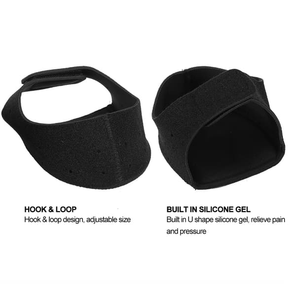Blød silikone hælpude stødabsorberende unisex lindrer smerter hælstøtte sort (35-40 #2)