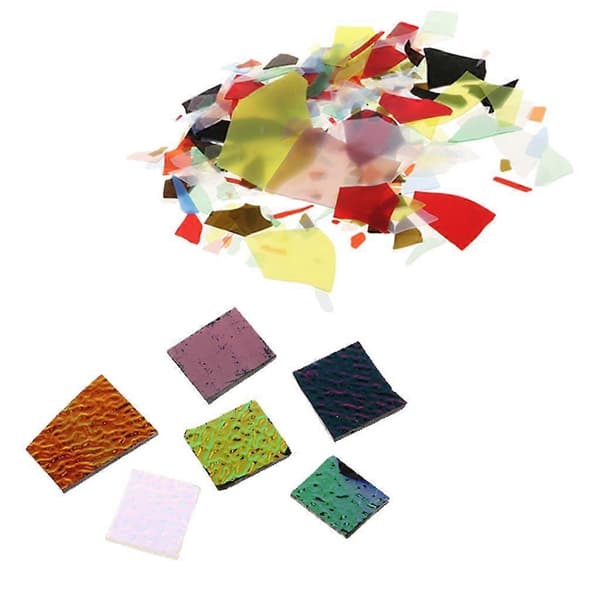 56g Blandade Kiln Confetti Glasbitar 90 COE Dikroiska