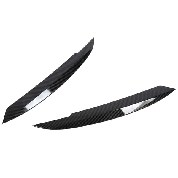 2pcs Car Headlight Eyebrow Carbon Fiber Style Left Right Replacement for MK6 Sagitar NCS 2010-2018
