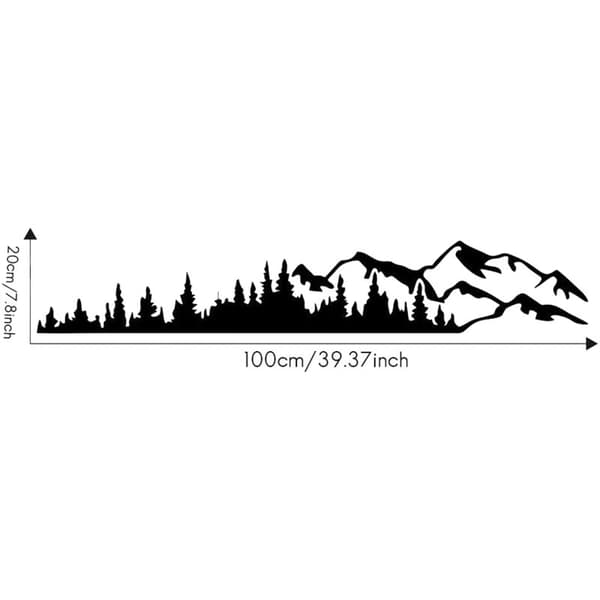 RV Camper Side Window Bumper Decal Large Mountain Tree Decoration for Car Truck
