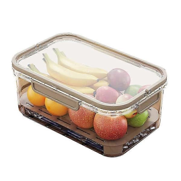 Portable Refrigerator Storage Box, Large Capacity Portable Crisper with Handle, Fruit Storage C