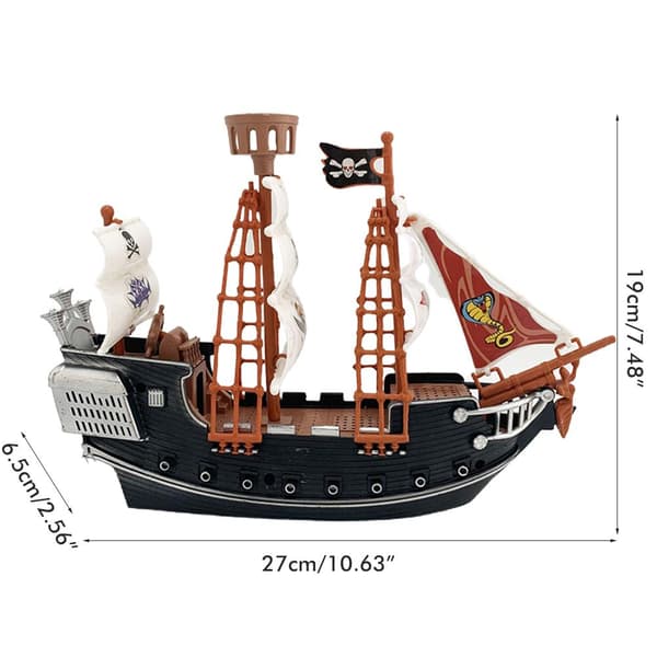 Pirate Ship Toy for Kids, Home Decor, Safe and Durable Model for Children