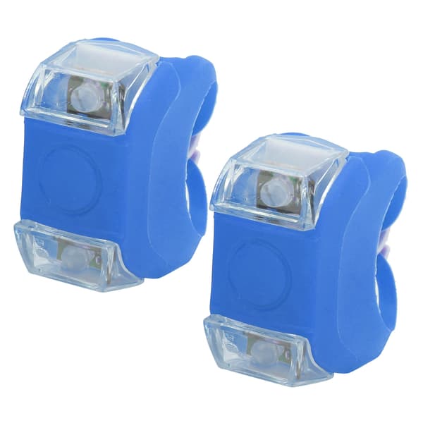 2pcs LED Bicycle Light Front Rear Safety Warning Light Colorful Lamp 3 Lighting Modes Waterproof Cycling Equipment Blue