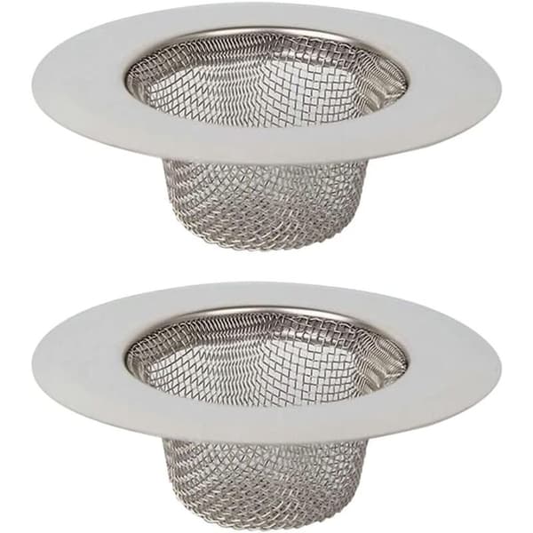 2 stk. vaskesier i rustfrit stål, vaskefilter, vaskesier i rustfrit stål, vaskefilter, til vask, badeværelse, håndvask